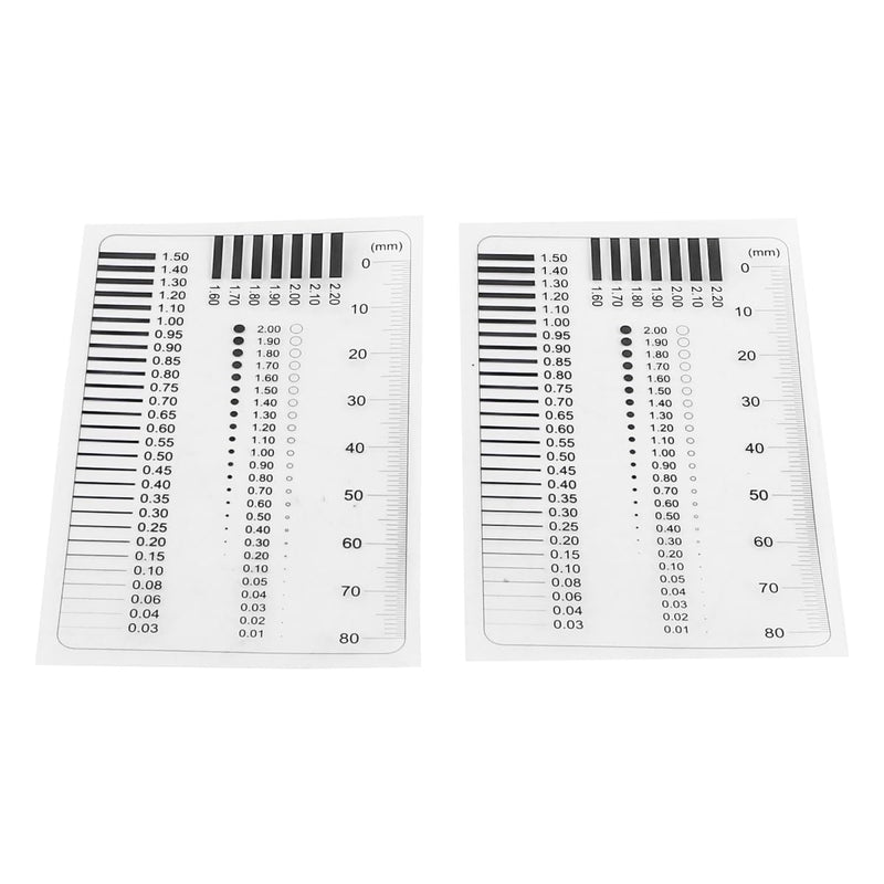 [Australia - AusPower] - Namvo Point and Line Measuring Device, Spot Card, Crack Width Ruler, Split Ruler, Comparison Card, Trachoma Comparison Sheet, Crack Comparison Ruler, Important Tools for Fault Measurement 