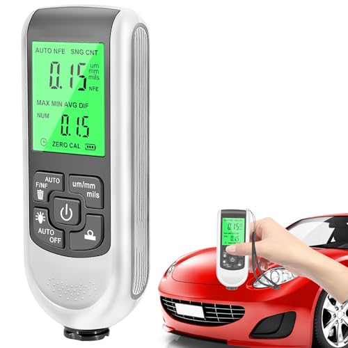 Car Paint Gauge, Paint Thickness Gauge for Car, Digital Coating Thickness Gauge with Backlight LCD Display, Thickness Gauge for Measuring Paint Thickness in the Automotive Industry