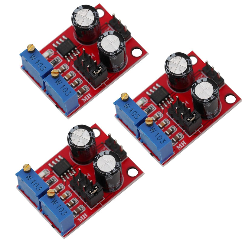 NE555 Pulse Rate Duty Cycle Adjustable Module Rectangular Wave Signal Generator Stepper Motor Driver Board Module Pulse Generator DC 5V-15V (Pack of 3)