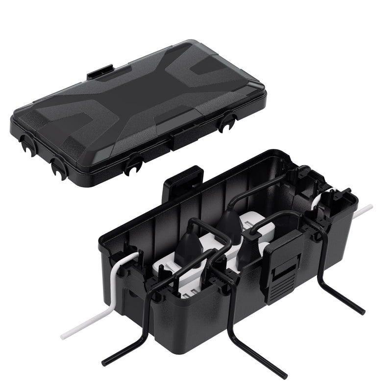 [Australia - AusPower] - RISEMART Extra large cable box (26.1 x 15 x 9.4 cm), IP54 waterproof black 