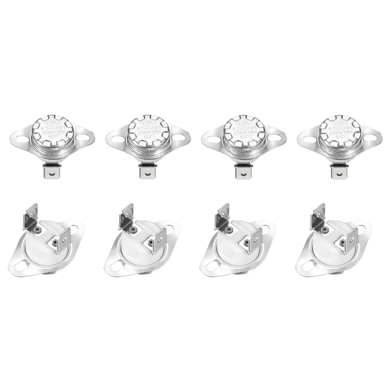 [Australia - AusPower] - QUARKZMAN KSD301 Thermal Switch 85 °C Closed 250 V 16 A Temperature Switch Thermostat Bimetal Thermal Protection for Microwaves, Ovens, Coffee Machines, Pack of 8 