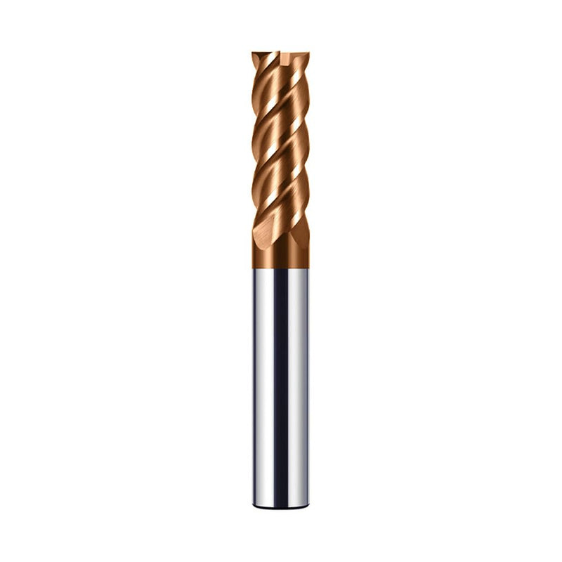 Carbide End Mill 8 mm, 4 Teeth / 4 Cutting Edge CNC Milling Cutter, HRC 55, TiSiN Golden Coating, Solid Carbide Cutter CNC 8 mm for Steel Metal Wood Acrylic Plastic (8 mm) 8mm-1 Stücke