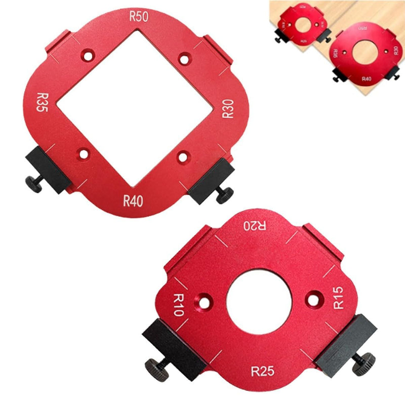[Australia - AusPower] - 2 Pieces Router Jig Radius Template, Milling Templates for Router for Woodworking R10 R15 R20 R25 R30 R35 R40 R50 Radius Routing Templates - Precise Woodworking for Professionals 