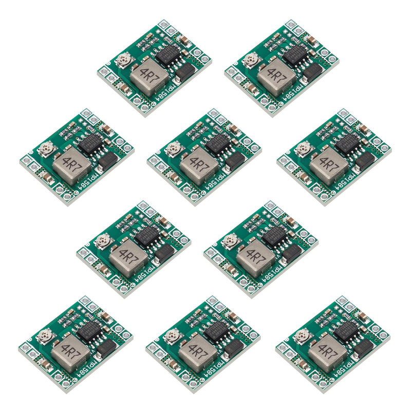Pack of 10 Mini Step Down Converter Module, QIQIAZI DC-DC Buck Converter MP1584EN 4.5-28V to 0.8-20V DC-DC Converter Module, 24V to 12V 9V 5V 3V Step Down Adjustable Converter