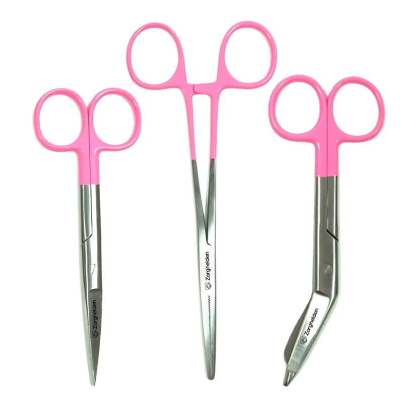 Nurse Scissors Set "Pink Top - Bandage Scissors - Nurse Scissors Set - Scissors Nurse - First Aid Scissors - Medical Scissors - Cooker - Care Gift