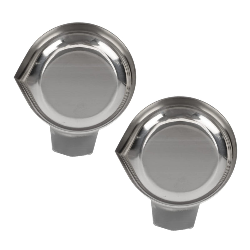 [Australia - AusPower] - Garneck 2 x Stainless Steel Weighing Bowls Mini Weighing Plates for Electronic Scales Durable and Practical for Kitchen and Food 