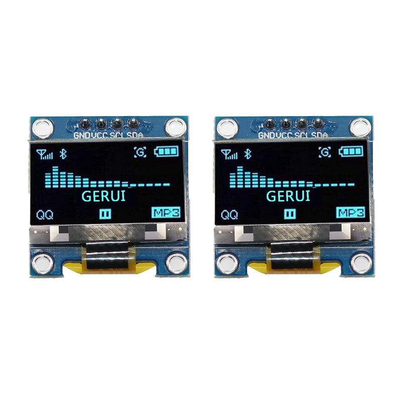 2 pieces 1.3 inch IIC I2C serial 128x64 SSH1106 OLED LCD display LCD module | For Arduino AVR PIC STM32 - blue font