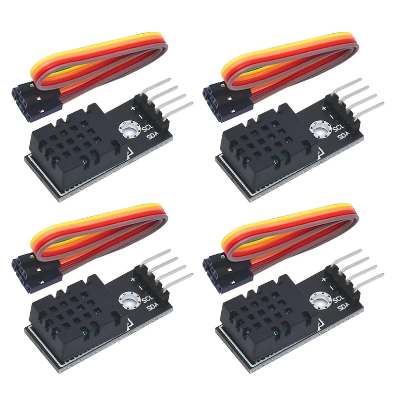 [Australia - AusPower] - DHT20 Integrated Digital Temperature and Humidity Sensor, with Upgrade I2C Output, Interface 2.5V-5.5V, Used on Meteorological Stations, Thermostats, etc. Pack of 4 