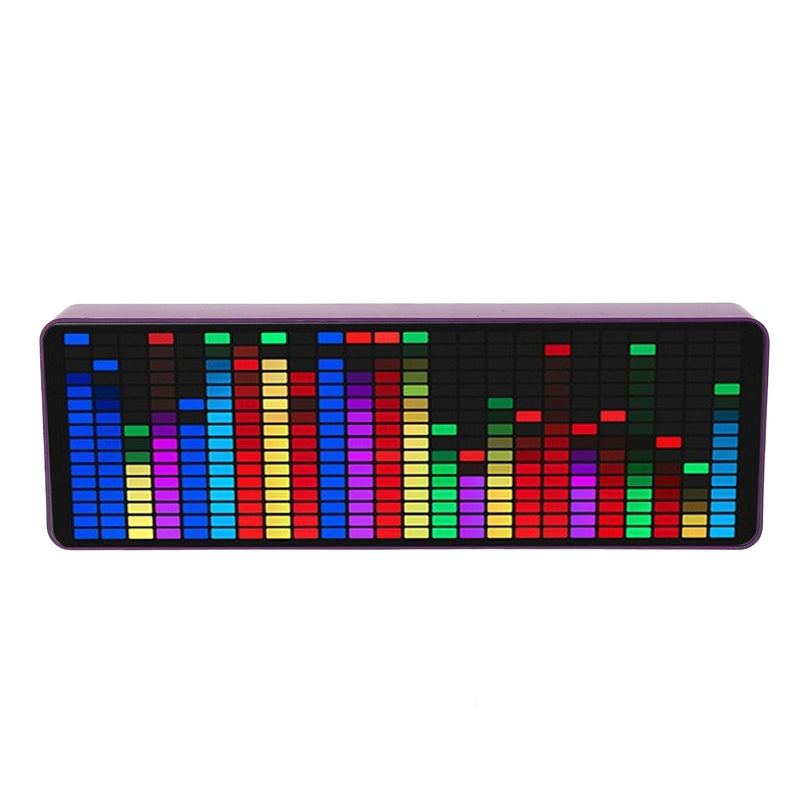 [Australia - AusPower] - Audio Spectrum Analyzer, 384 LEDs, 1624 RGB, Colorful LED Music Spectrum, Electronic Clock, Voice Controlled Rhythm Light, Digital Graphics Equalizer, Home Stereo Equalizer 