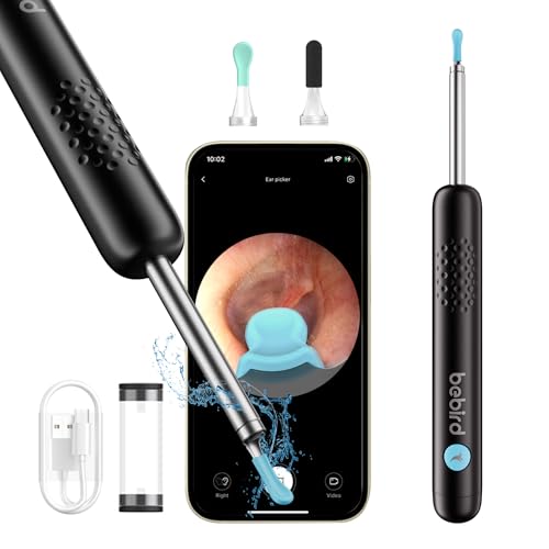 Bebird Ear Wax Remover Otoscope R1, 1080P HD Ear Cleaner with Camera, Otoscope with Light, Wide Angle Otoscope IP67 Waterproof Ear Cleaner for Adults, Children, iOS, Android