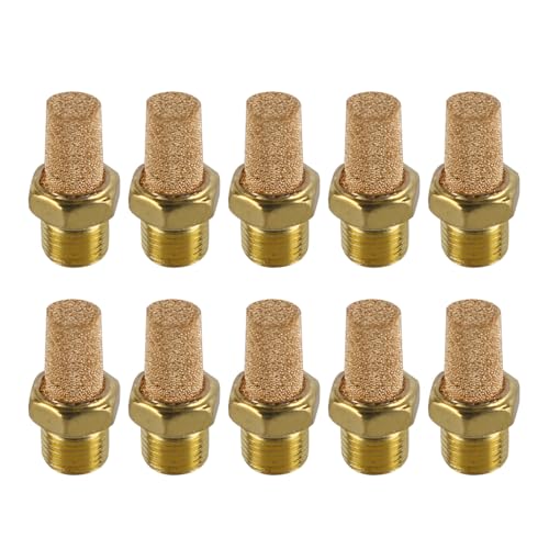 Copper Air Valve Muffler 1/8" BSP Male Thread Pneumatic Exhaust Muffler Pneumatic Muffler Flow Control