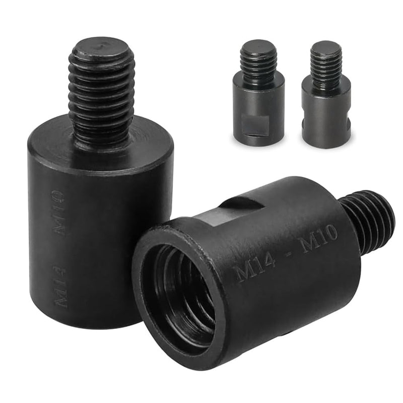 [Australia - AusPower] - HaoTrade 2 Pieces Tap Adapter, Angle Grinder Adapter Converter, Thread Converter, M14 Female Thread to M10 Male Thread Adapter, for Angle Grinder Polisher Drill Connection Converter Adap 