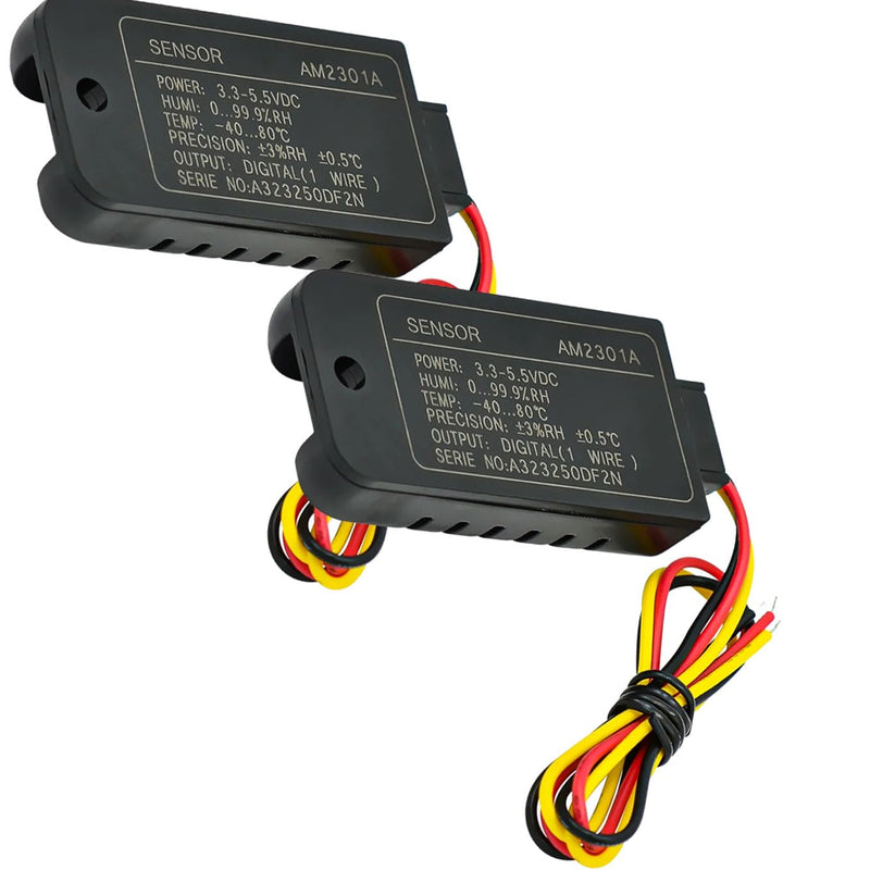 [Australia - AusPower] - iHaospace Pack of 2 DHT21 / AM2301A 2024 New Version Capacitive Digital Temperature and Humidity Sensor 