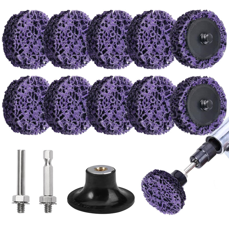 [Australia - AusPower] - CSD Disc Grinding Disc Drill 50 mm, 2 Inch Coarse Grinding Disc, Coarse Cleaning Disc with Disc Pad Holder, Nylon Fabric Disc for Angle Grinder Removal of Paint Rust Welds 