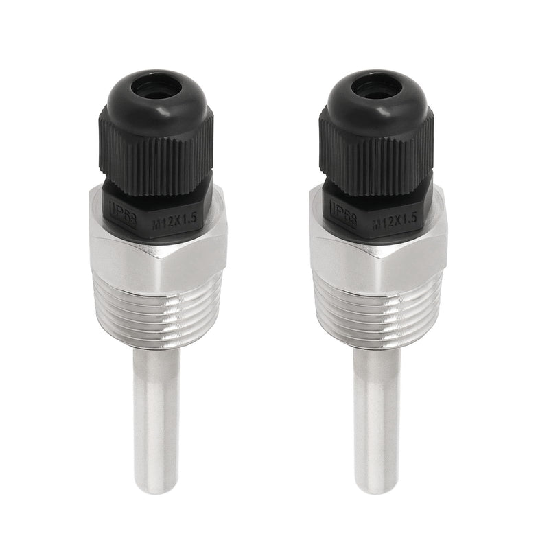 [Australia - AusPower] - OTOTEC Thermowell G1/2" 304 Stainless Steel Temperature Sensor Diving Sleeve Tool for Temperature Sensor 6mm Heater (8x50mm) 2 Pack 