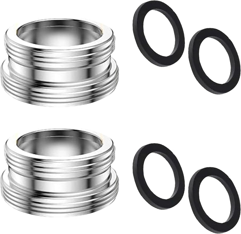 [Australia - AusPower] - WANGENPING 2 Pcs Brass Polished M22 or M24 Tap Adapters for Kitchen Faucet Aerator Connector 