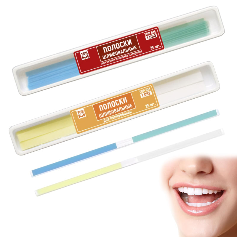 [Australia - AusPower] - Dental Polishing Paper Pack of 50 Tooth Polishing Strips 1050 and 1052 Teeth Sandpaper for Spaces, Dental Polishing Strips for Dental Polishing and Cleaning Between Teeth 