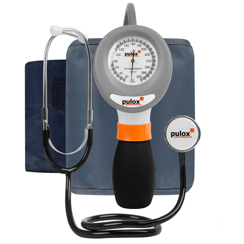 [Australia - AusPower] - Pulox EazyBP Manual Blood Pressure Monitor for Adults & Children with Stethoscope, 2 Cuffs & Case 