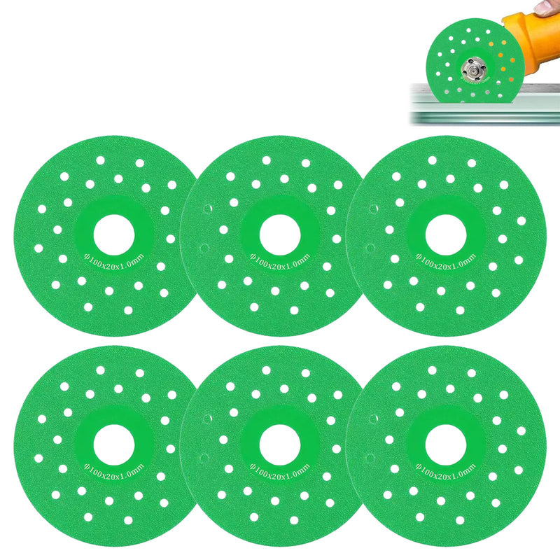 [Australia - AusPower] - Pack of 6 Rock Plates Grinding Disc Rock Plate Cutting Disc Glass Cutting Disc Rock Plate Flat Grinding Disc Indestructible Disc for Grinders for Stone Ceramics Ceramic Tiles and Stones 