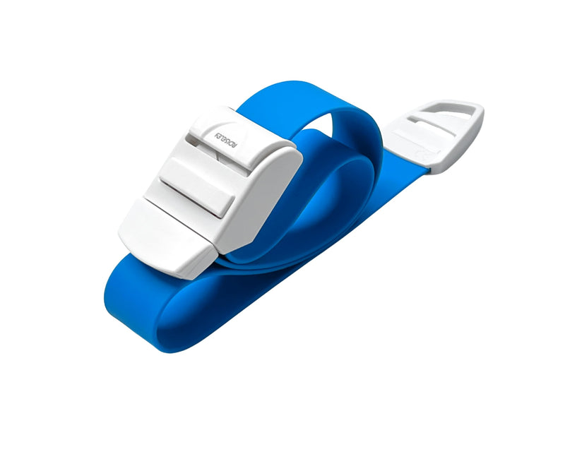 Medical Grade Silicone Storage Tube - Reusable, Latex-Free, with Buckle, for Blood Collection & IV Access, Blue