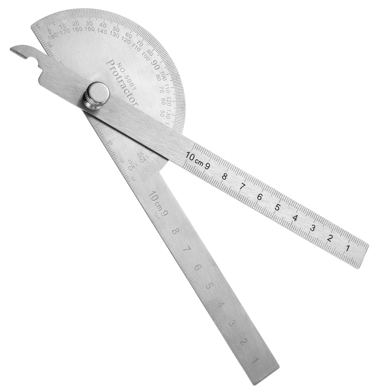 [Australia - AusPower] - YUXIANLB Professional Protractor Stainless Steel Precision Angle Finder 360° Adjustable with Scale Protractor Ruler for Carpenters Wood Crafts Construction DIY High Quality Measuring Tool 