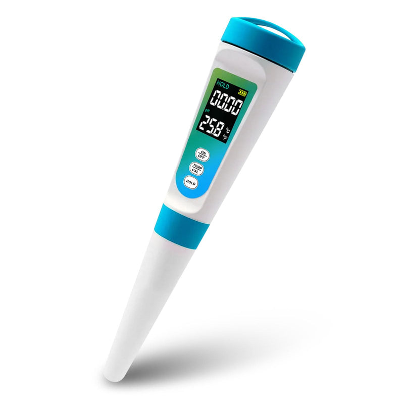 [Australia - AusPower] - RUIZHI PH Meter for Food & Cosmetics - PH Value Meter for Semi-Solid Substances (Meat, Dough, Cheese, Fruit/Vegetables) with Automatic Temperature Compensation, ℃/℉ Display & LCD Background Bele 