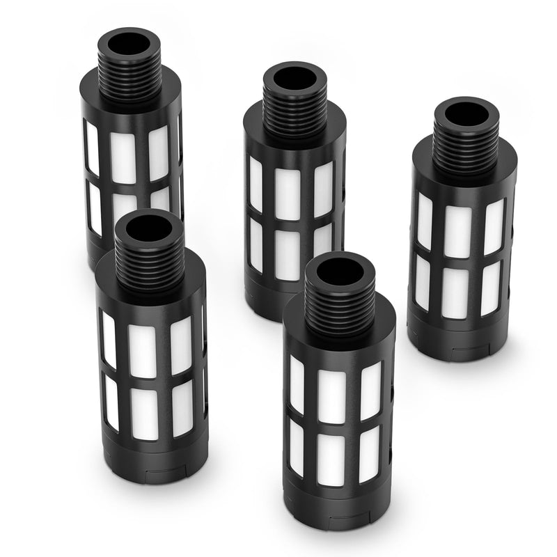 [Australia - AusPower] - TAILONZ PNEUMATIC 1/4" BSP Plastic Silencer Solenoid Valve Element Air Compressor Exhaust Muffler Fitting (Pack of 5) 