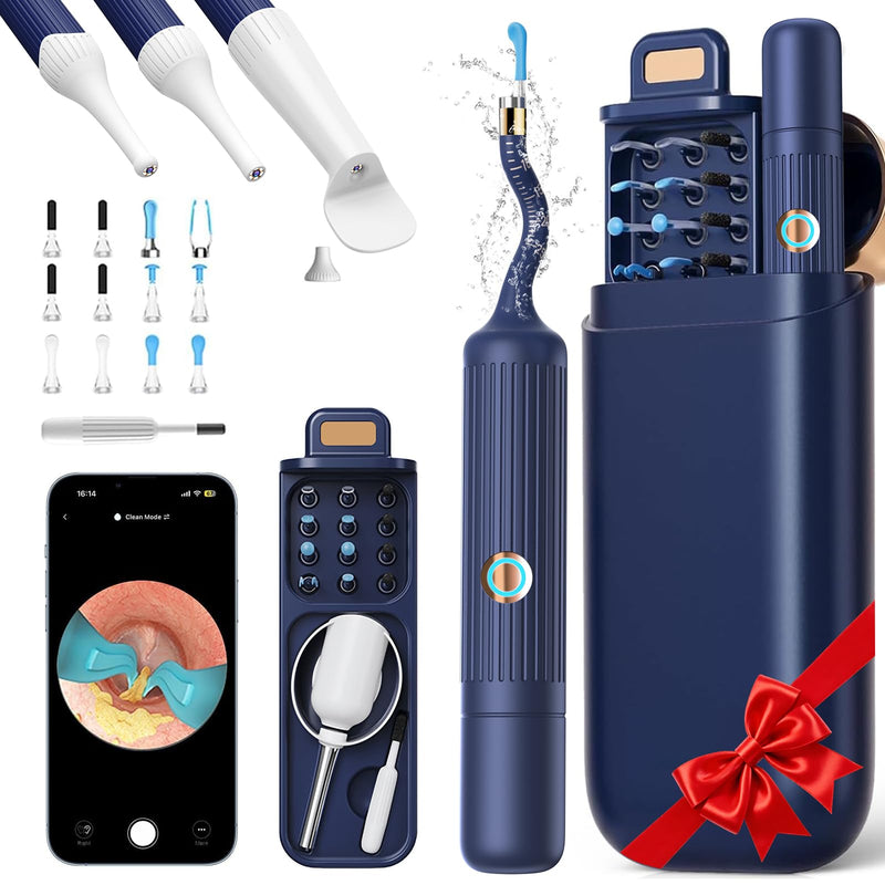 Ear Wax Remover Otoscope: 1920P HD WiFi Flexible Ear Cleaner with Camera - 2025 New 360° Wide Angle Ear Cleaner with Light for Ears/Nose/Neck Examinations Otoscope for Adults Children