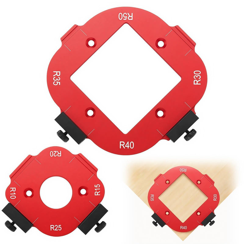 [Australia - AusPower] - Pack of 2 Router Jig Radius Stencils for Routers, Precise Woodworking for Professionals, Milling Templates Router Accessories, Woodworking Templates for R10-R50 Radii 