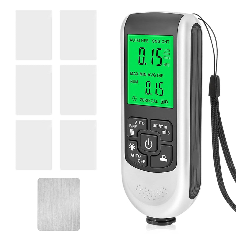 [Australia - AusPower] - Infreecs Digital Coating Thickness Gauge, Car Paint Gauge, 0-2000UM Paint Thickness Gauge, Paint Thickness Gauge with LCD Display Fe & NF for Measuring Paint Thickness in the Automotive Industry 