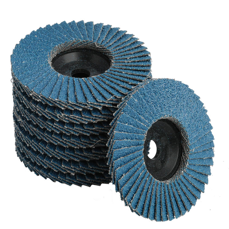 [Australia - AusPower] - Pack of 8 Flap Discs, Flap Discs, Sanding Mop Discs for Angle Grinders, Sanding Discs, Sanding Mop Discs, Diameter 75 mm x 10 mm, Grit 40/60/80/120, High Performance Sanding Discs for Metal, Wood 