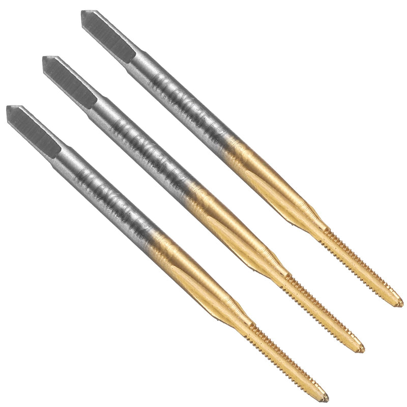 [Australia - AusPower] - QUARKZMAN HSS Tap, M1.6 x 0.35 Metric Tap, Titanium-Coated, Right-Hand Thread, Pack of 3 