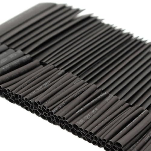 Heat Shrink Tubing Set, Heat Shrink Connector, Waterproof, Black | Heat Shrink Tubing, Heat Shrink Connector Various Sizes for Electrical Insulation, Cable Repairs 127 pieces, black