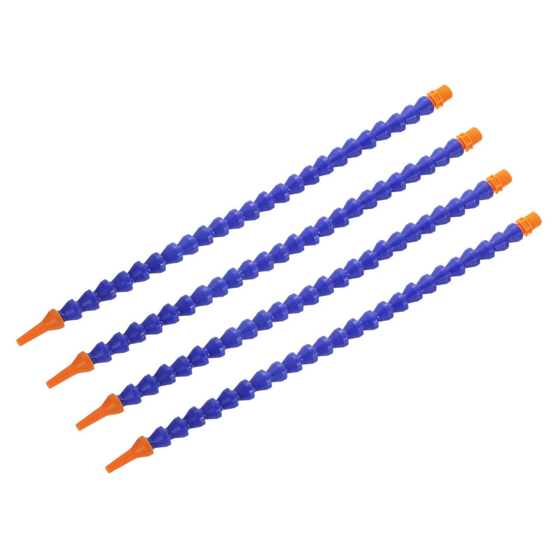 [Australia - AusPower] - QUARKZMAN Pack of 4 G1/4 Inch Thread Flexible Water/Oil Coolant Hose, 400 mm Plastic Adjustable Round Nozzle Cooling Pipe Hose with Inner Tube for Lathe CNC Water Cooling System 