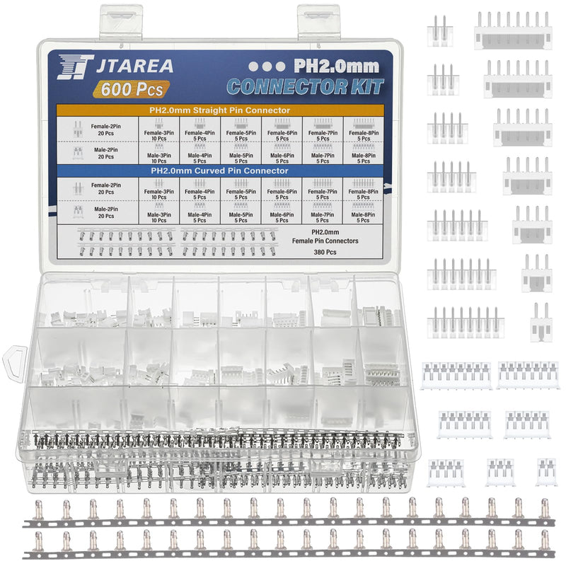 JST PH 2.0 mm Plug Kit 2.0 mm 2 3 4 5 6 7 8 Pin Male Female Housing Jst-ph Female Connector JST PH 2.0 MM