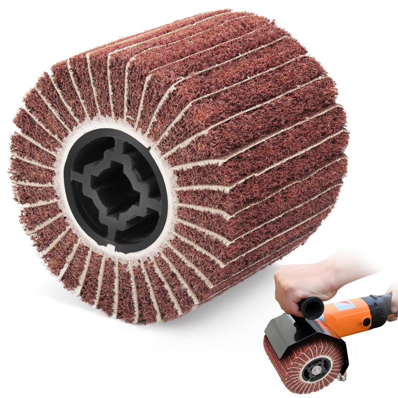 [Australia - AusPower] - Nylon Brush Sanding Roller Brush Satin Roller, Sanding Roll Brush, Sanding Sleeves for Satin Machine Brush Machine Wood Metal Surface Polishing 60/80/120/180 Grit (B-80#) B-80# 