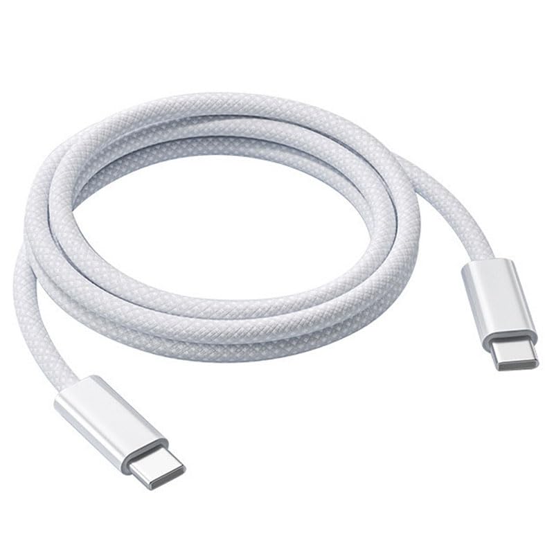 iPhone Charging Cable USB C to USB C Cable 1 m Fast Charging Cable for iPhone 17 Air/16 Pro Max/15 Plus/17E/16E, iPad Pro 10/11th, Google Pixel 9/8, Samsung Galaxy S23/S24, Mobile Phone Charging Cable White
