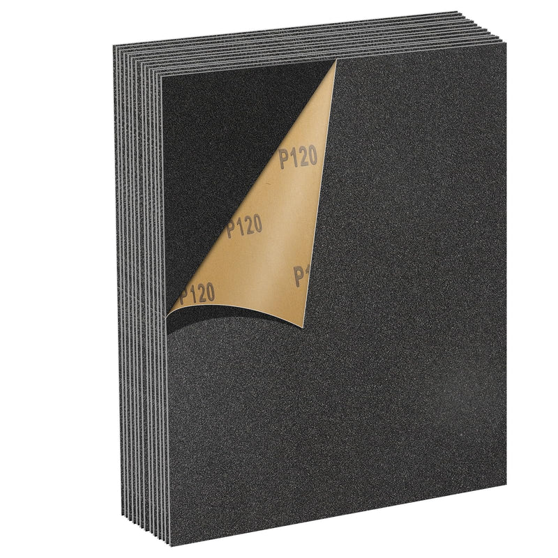 [Australia - AusPower] - MOGRQAP 12 Sheets 120 Grits Sanding Paper, Waterproof Sandpaper 23 x 28cm Glass Grit Sand Paper for Cars Metals Walls Wood Furniture, Wet and Dry Polishing Sandpaper Sheets 