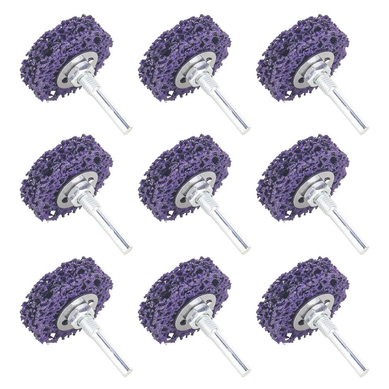 [Australia - AusPower] - CSD Disc, 50 mm, 9 Pieces, CBS Cleaning Disc, Coarse Cleaning Disc, CBS Sanding Disc Set, Sanding Discs for Angle Grinders (9 Purple) 