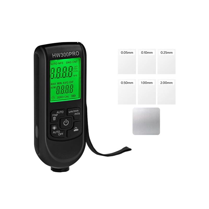 [Australia - AusPower] - Tolesum Digital Coating Thickness Gauge, Car Paint Gauge with Portable Rope, 0-2000 um Paint Thickness Gauge, Car Paint Coating Thickness Gauge for Used Car Buyer, Black 