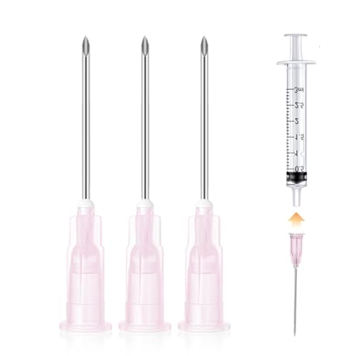SGERUFZ Pack of 50 Stainless Steel Dispenser Needles, Infusion Tubes for Refilling Liquids, Industrial Glue Refill Tubes (1.2-38 mm)