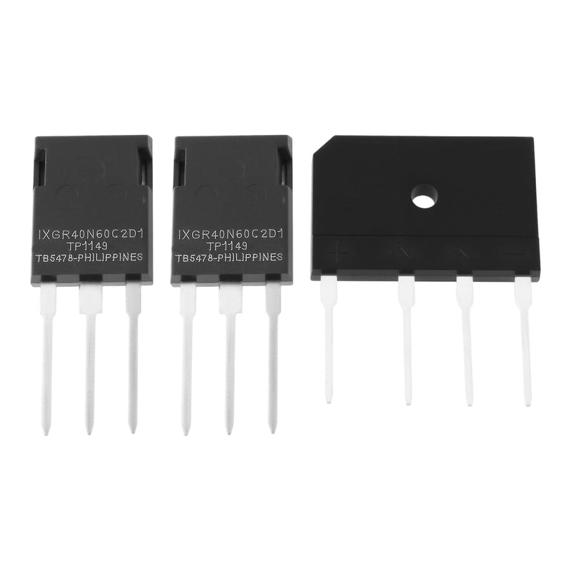 3pcs IXGR40N60C2D1 Transistors + GBJ2510 Bridge Rectifier for Switching Power Supply