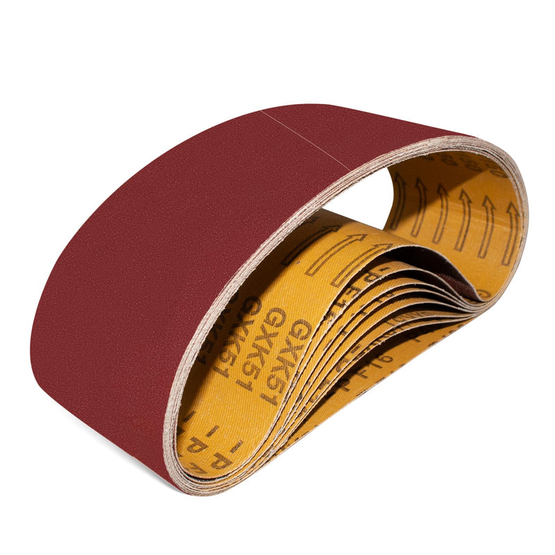 [Australia - AusPower] - GXK51 Sanding Belt 75 x 533 mm, Pack of 10 Grit 40, Sanding Belt Kits Compatible with Belt Sanders, for Sanding, Filing, Sharpening and Removing Metal Wood Surfaces 75x533mm Korn 40 