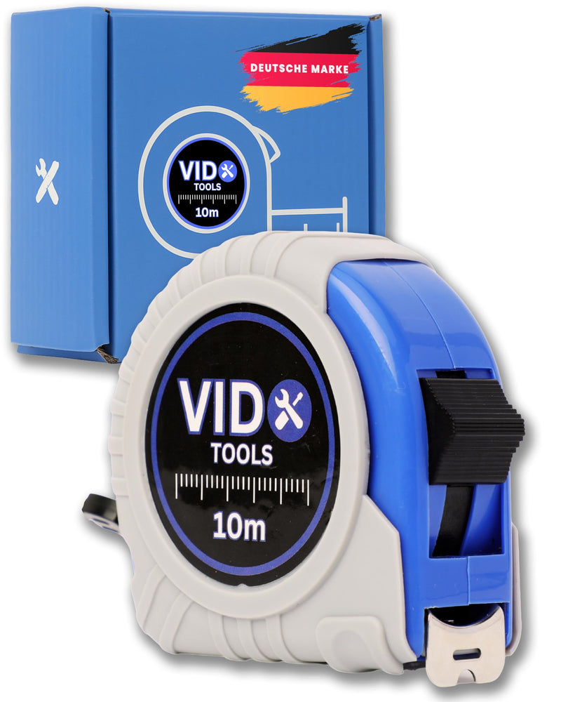 [Australia - AusPower] - Vido Tools Tape Measure 10 m, Robust Tape Measure 10 m, Precise Tape Measure 10 m for Professionals and Hobby Craftsmen, Measuring Tape by Vido Tools 