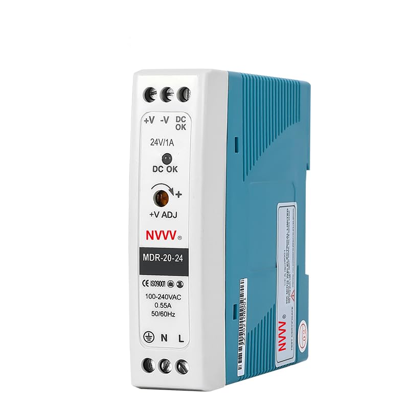 [Australia - AusPower] - MDR-20-24 AC to DC DIN-Rail DIN Rail Power Supply Power Supply, 24 W, 1 A, 24 V MDR-20-24 24V, 24W, 1A 