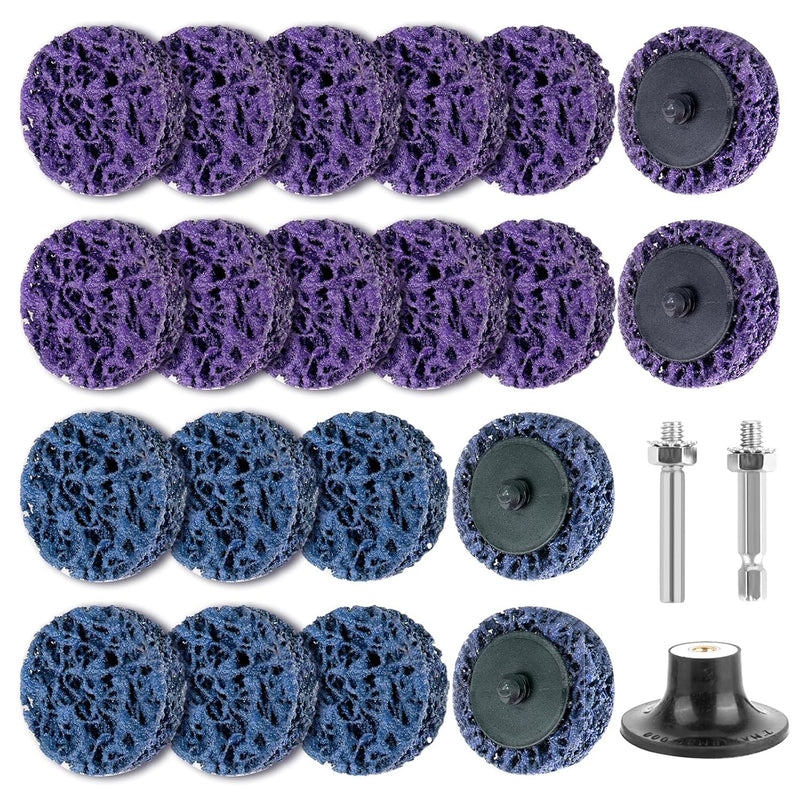 [Australia - AusPower] - Pack of 20 2 Inch CSD Disc, Grinding Disc, Coarse Cleaning Disc, Cleaning Disc Set, CSD Disc Drilling Machine for Surface Processing, Polishing, Rust Removal, Welds Remote (50 mm) 