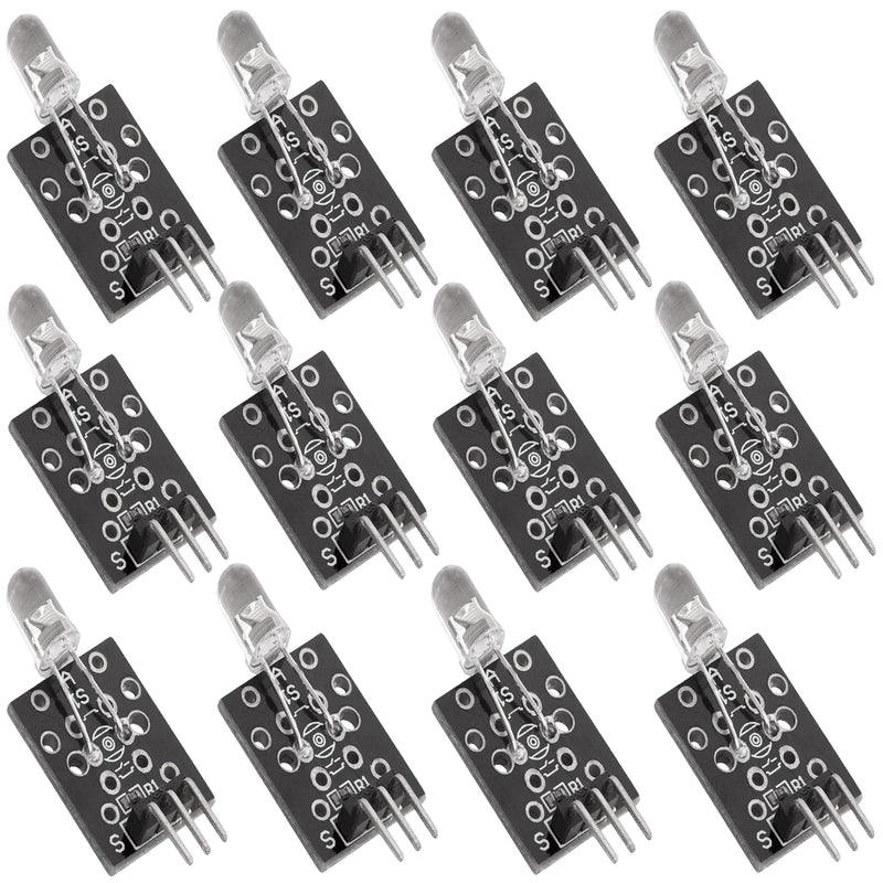 [Australia - AusPower] - GERUI KY-005 3-Pin IR Transmitter Emission Sensor Module for Arduino and Raspberry Pi Pack of 12 