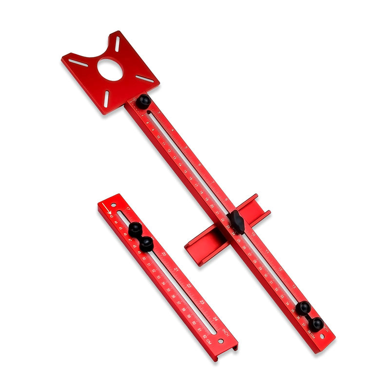 [Australia - AusPower] - Thatyro Multifunctional 4 in 1 Milling Groove Holder, Aluminum Alloy Adjustable Milling Tool Circle Jig Cutting Guide for Woodworking (Extension) Extender 