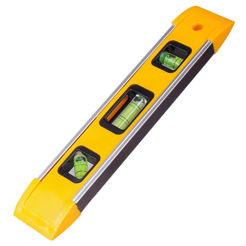 [Australia - AusPower] - Spirit Level 23 cm Small and Magnetic, Suitable for Professionals and DIY Enthusiasts, Magnetic Spirit Level with Three Levels, Spirit Level Torpedo 