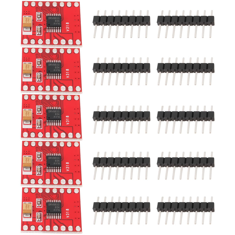 EMSea 5pcs DC Motor Driver Board DRV8833 for TB6612FNG Computer Motor Fan Light 21x18mm